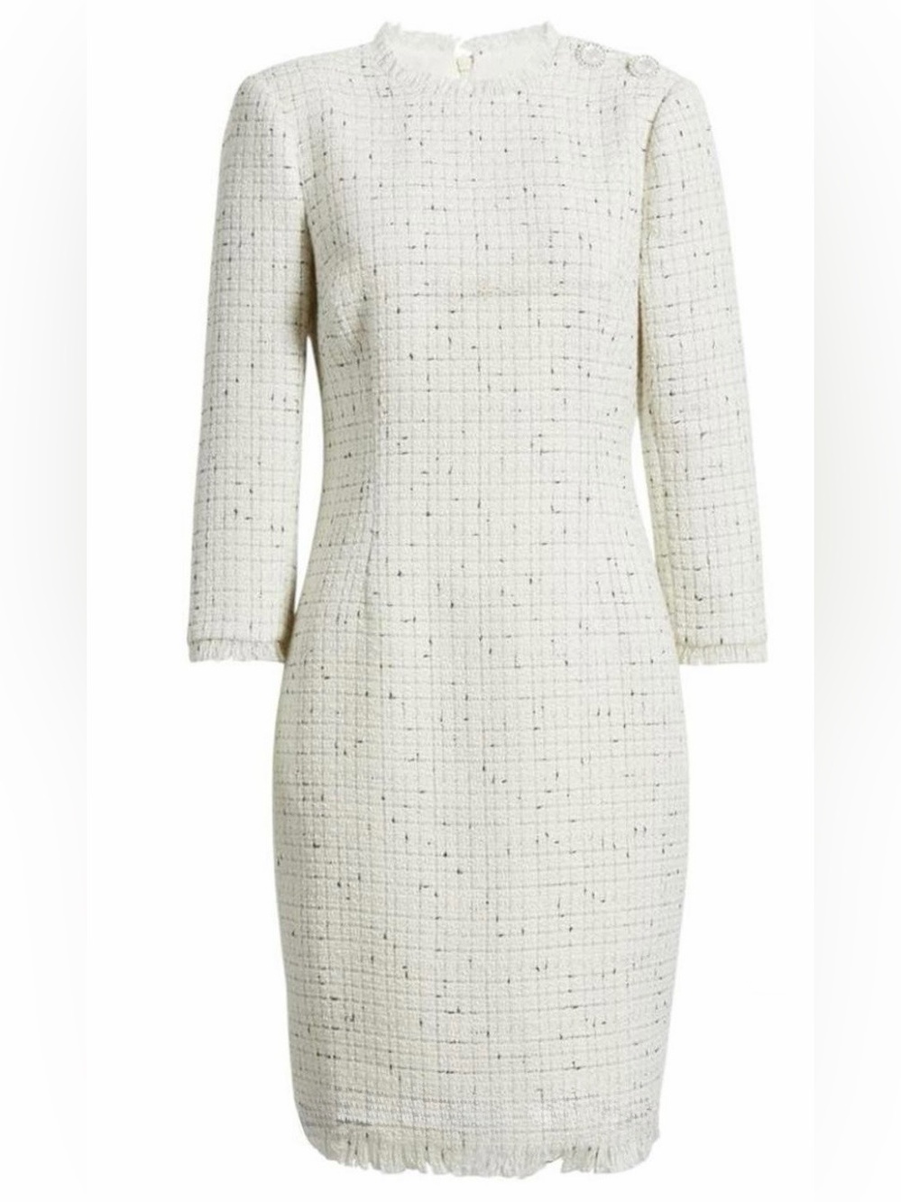 Eliza J Boucle Tweed Dress Sz 4 - Picture 4 of 11
